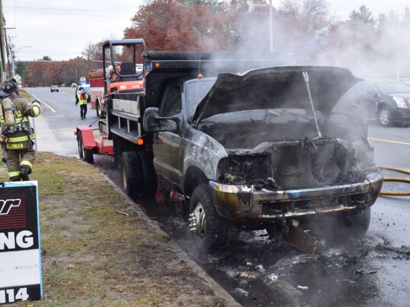Merrimack Firefighters Put Out Dump Truck Fire on DW Highway