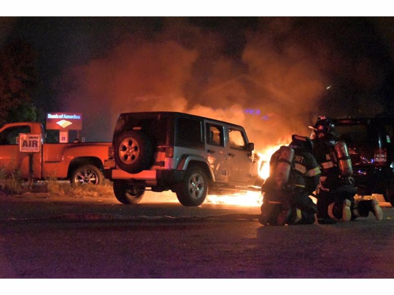 Jeep Catches Fire At East Northport Gas Station Northport, NY Patch