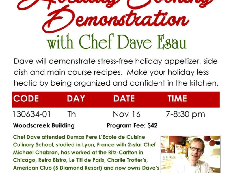 Register Now for Crystal Lake Park District Holiday Cooking