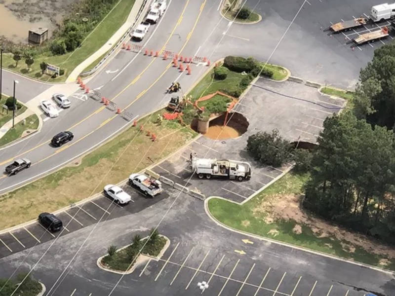 Sinkholes Close Venture Drive In County Duluth, GA Patch