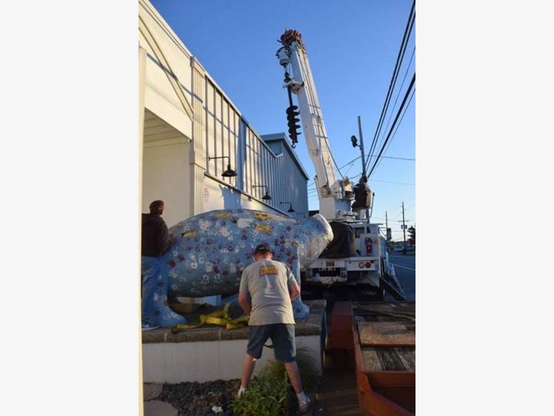 WATCH: Dino The Bayville Dinosaur Is Gone, Temporarily | Berkeley, NJ Patch